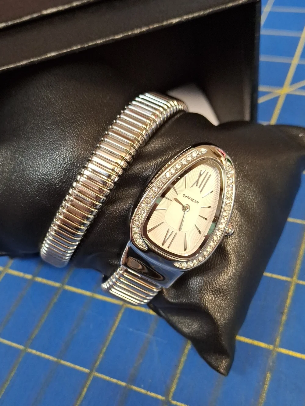 Silver Wrap White Face Watch New In Box